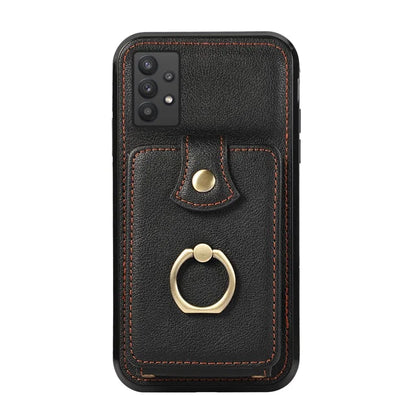 For Samsung Galaxy A53 5G Case Kickstand TPU+PU Leather Phone Cover with Card Holder