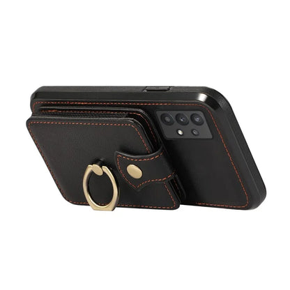 For Samsung Galaxy A53 5G Case Kickstand TPU+PU Leather Phone Cover with Card Holder