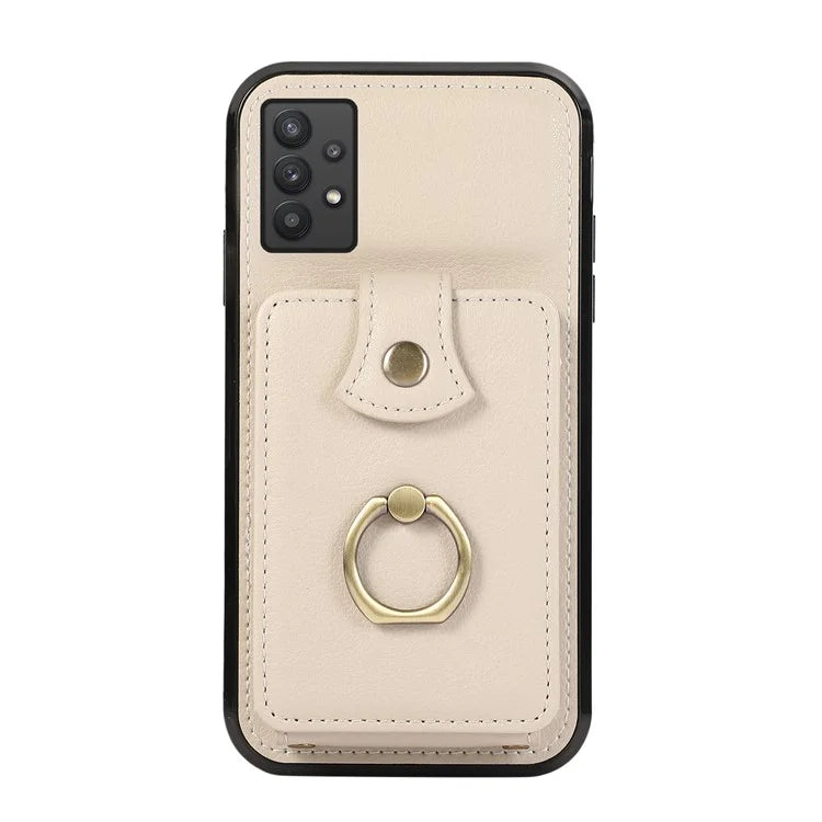 For Samsung Galaxy A53 5G Case Kickstand TPU+PU Leather Phone Cover with Card Holder