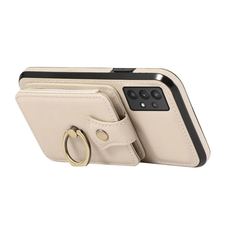 For Samsung Galaxy A53 5G Case Kickstand TPU+PU Leather Phone Cover with Card Holder