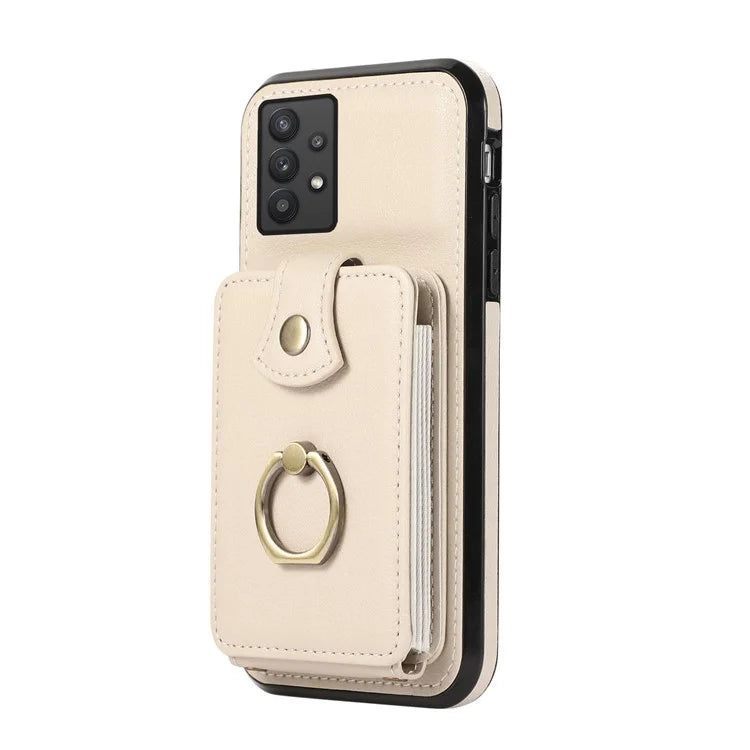 For Samsung Galaxy A53 5G Case Kickstand TPU+PU Leather Phone Cover with Card Holder