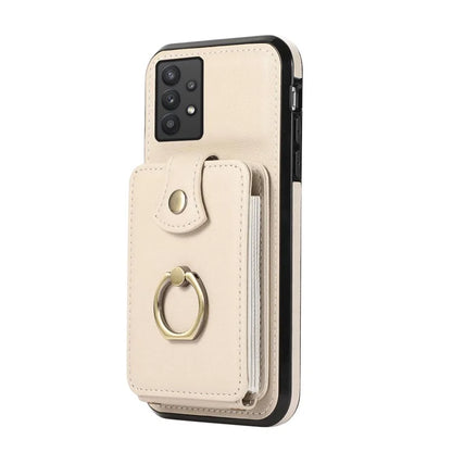 For Samsung Galaxy A53 5G Case Kickstand TPU+PU Leather Phone Cover with Card Holder