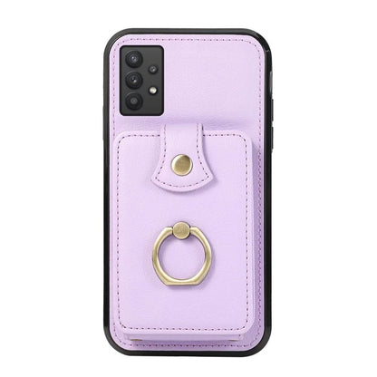 For Samsung Galaxy A53 5G Case Kickstand TPU+PU Leather Phone Cover with Card Holder