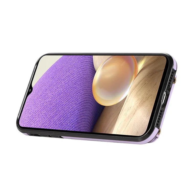 For Samsung Galaxy A53 5G Case Kickstand TPU+PU Leather Phone Cover with Card Holder