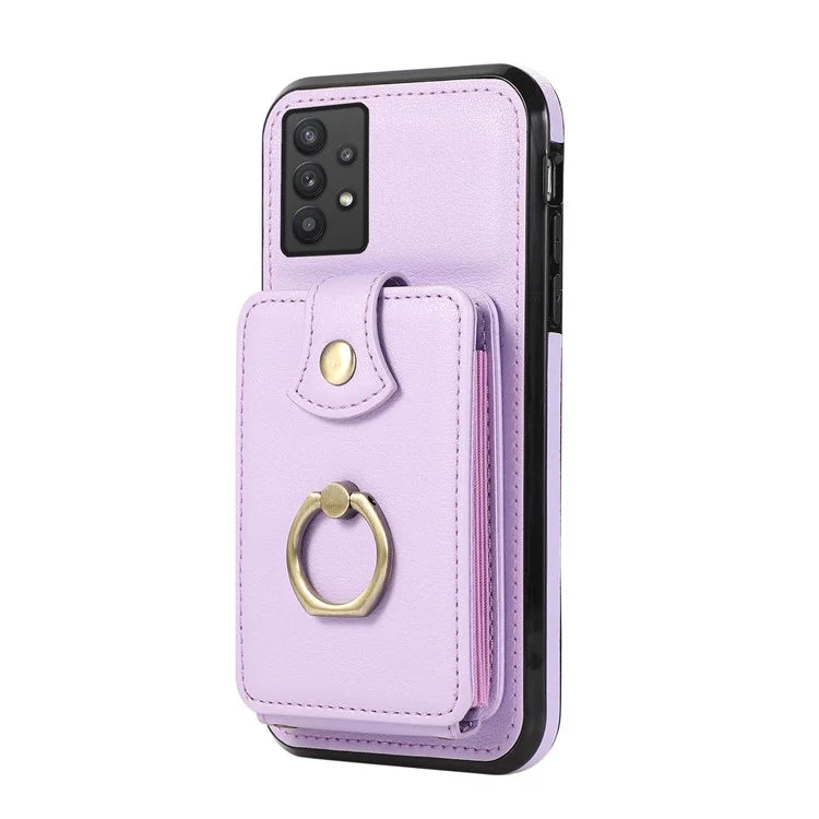 For Samsung Galaxy A53 5G Case Kickstand TPU+PU Leather Phone Cover with Card Holder