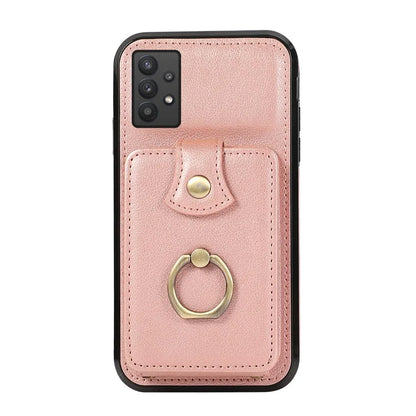 For Samsung Galaxy A53 5G Case Kickstand TPU+PU Leather Phone Cover with Card Holder