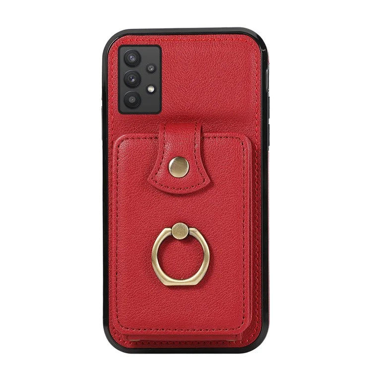 For Samsung Galaxy A53 5G Case Kickstand TPU+PU Leather Phone Cover with Card Holder