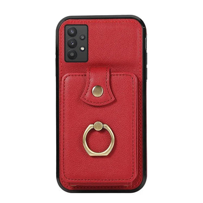 For Samsung Galaxy A53 5G Case Kickstand TPU+PU Leather Phone Cover with Card Holder