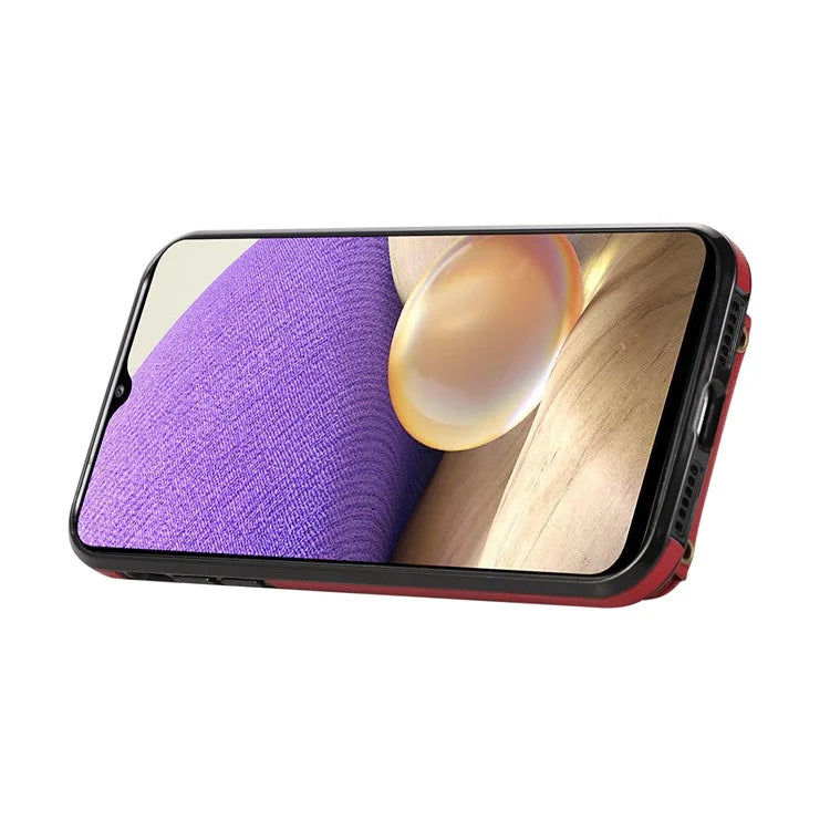 For Samsung Galaxy A53 5G Case Kickstand TPU+PU Leather Phone Cover with Card Holder