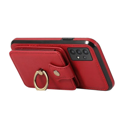 For Samsung Galaxy A53 5G Case Kickstand TPU+PU Leather Phone Cover with Card Holder