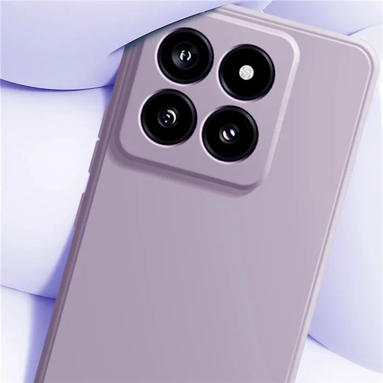 For Xiaomi 14 Soft TPU Case Straight Edge Anti-fall Shockproof Phone Cover
