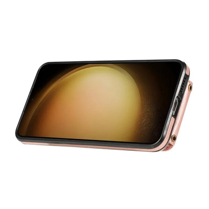 For Samsung Galaxy A24 4G (162.1 x 77.6 x 8.3mm) Case Kickstand Slim-Fit TPU+PU Leather Mobile Phone Cover