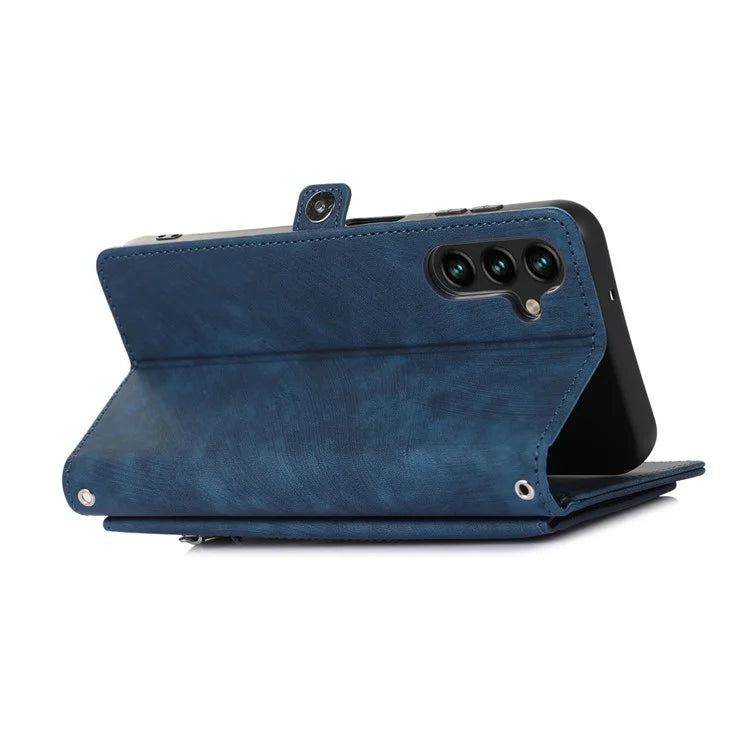Shockproof Case For Samsung Galaxy A15 5G Shell 9 Card Slots PU Leather Phone Cover