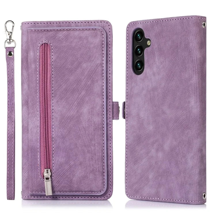 Shockproof Case For Samsung Galaxy A15 5G Shell 9 Card Slots PU Leather Phone Cover