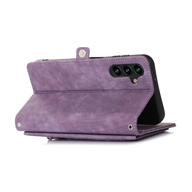 Shockproof Case For Samsung Galaxy A15 5G Shell 9 Card Slots PU Leather Phone Cover
