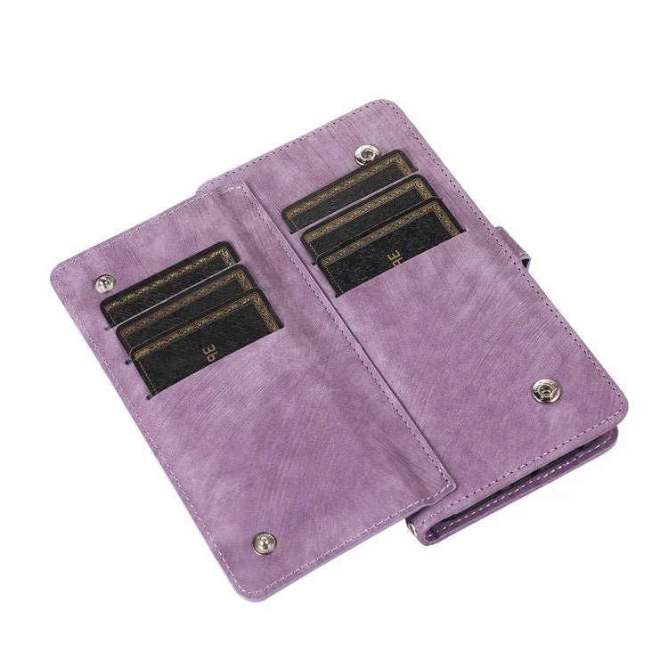 Shockproof Case For Samsung Galaxy A15 5G Shell 9 Card Slots PU Leather Phone Cover
