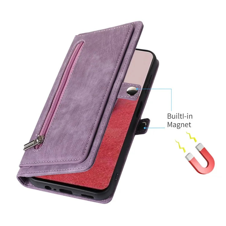 Shockproof Case For Samsung Galaxy A15 5G Shell 9 Card Slots PU Leather Phone Cover