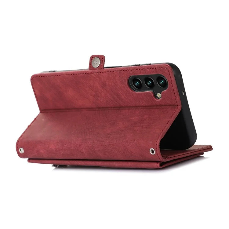 Shockproof Case For Samsung Galaxy A15 5G Shell 9 Card Slots PU Leather Phone Cover