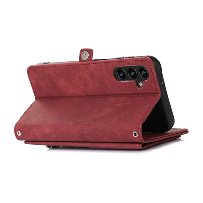 Shockproof Case For Samsung Galaxy A15 5G Shell 9 Card Slots PU Leather Phone Cover