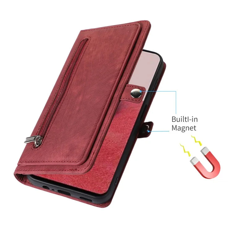 Shockproof Case For Samsung Galaxy A15 5G Shell 9 Card Slots PU Leather Phone Cover