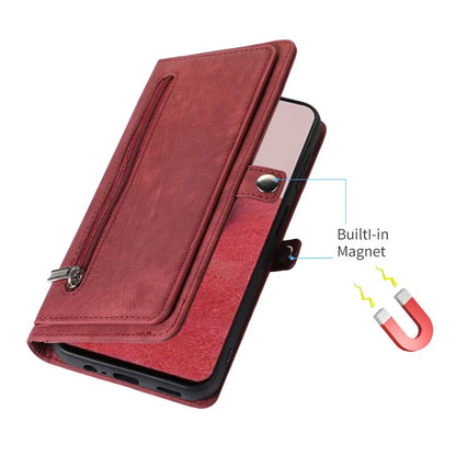 Shockproof Case For Samsung Galaxy A15 5G Shell 9 Card Slots PU Leather Phone Cover