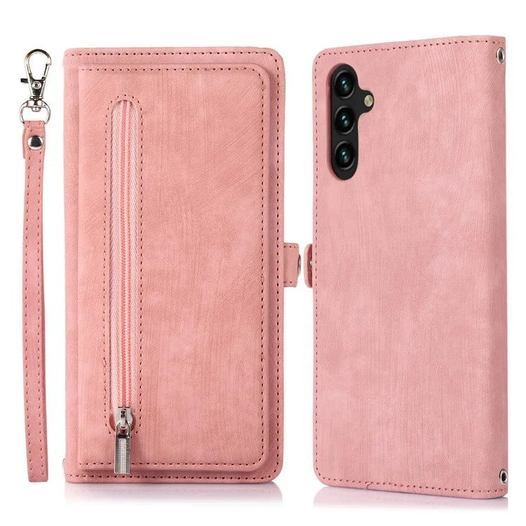 Shockproof Case For Samsung Galaxy A15 5G Shell 9 Card Slots PU Leather Phone Cover