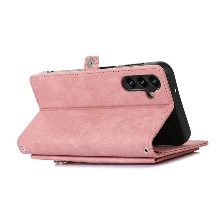 Shockproof Case For Samsung Galaxy A15 5G Shell 9 Card Slots PU Leather Phone Cover