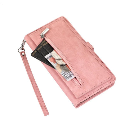 Shockproof Case For Samsung Galaxy A15 5G Shell 9 Card Slots PU Leather Phone Cover