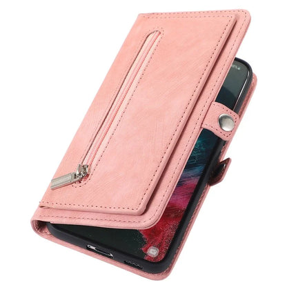 For Samsung Galaxy S24 Ultra Case PU Leather 9 Card Slots Phone Cover with Shoulder Strap