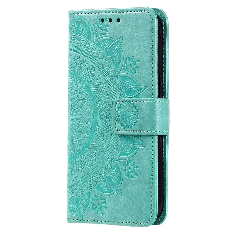 For Xiaomi Redmi 13C 4G / Poco C65 4G Case Mandala Flower Imprint Cover with Strap