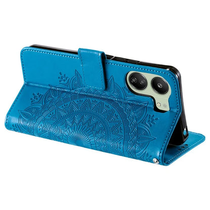 For Xiaomi Redmi 13C 4G / Poco C65 4G Case Mandala Flower Imprint Cover with Strap