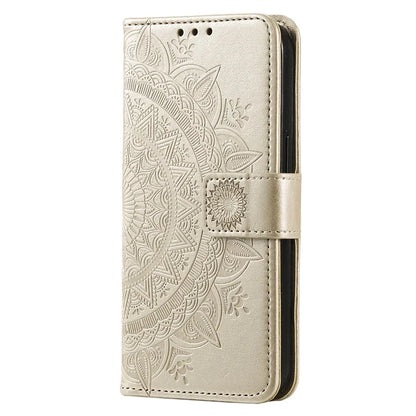 For Xiaomi Redmi 13C 4G / Poco C65 4G Case Mandala Flower Imprint Cover with Strap