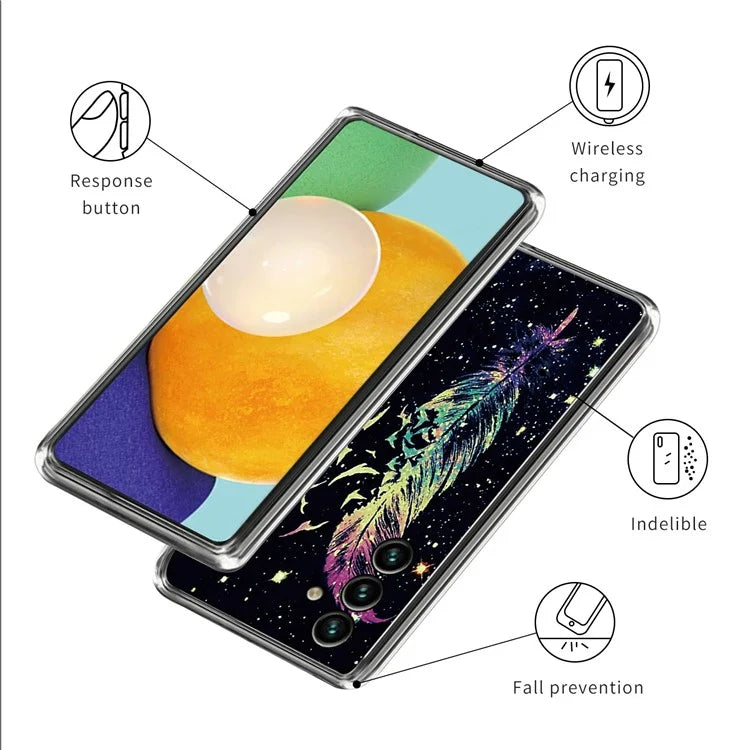For Samsung Galaxy A15 4G TPU Case Phone Cover Protector with IMD Pattern Printing