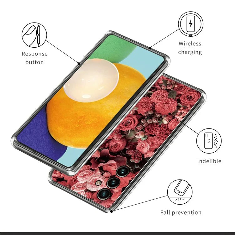 For Samsung Galaxy A15 4G TPU Case Phone Cover Protector with IMD Pattern Printing