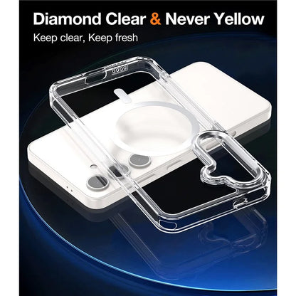For Samsung Galaxy S24 Shockproof Case Compatible with MagSafe TPU+PC Clear Phone Case