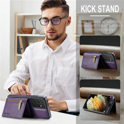 DG.MING M5 Series For Samsung Galaxy S21 Ultra 5G Phone Case Detachable Wallet Kickstand Cover