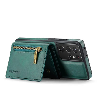DG.MING M5 Series For Samsung Galaxy S21 Ultra 5G Phone Case Detachable Wallet Kickstand Cover