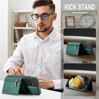 DG.MING M5 Series For Samsung Galaxy S21 Ultra 5G Phone Case Detachable Wallet Kickstand Cover