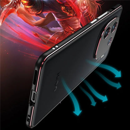 For vivo iQOO 12 5G Bumper Case Metal Frame Lock Phone Protective Frame