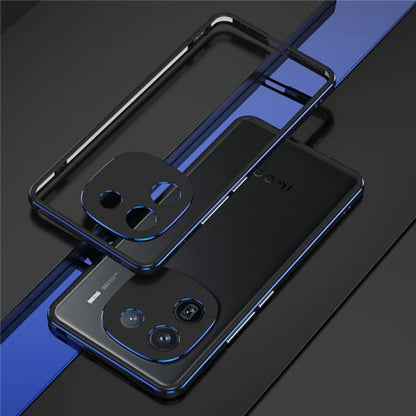 For vivo iQOO 12 5G Bumper Case Metal Frame Lock Phone Protective Frame