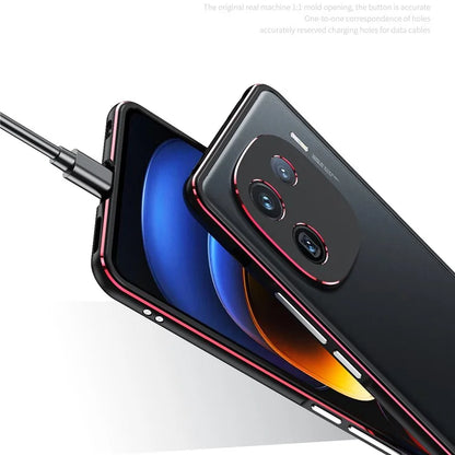 For vivo iQOO 12 5G Bumper Case Metal Frame Lock Phone Protective Frame