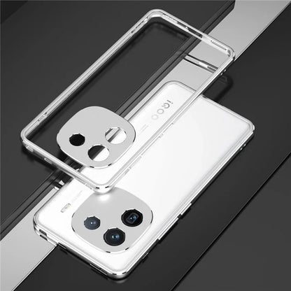 For vivo iQOO 12 5G Bumper Case Metal Frame Lock Phone Protective Frame