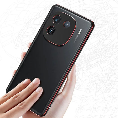For vivo iQOO 12 5G Bumper Case Metal Frame Lock Phone Protective Frame