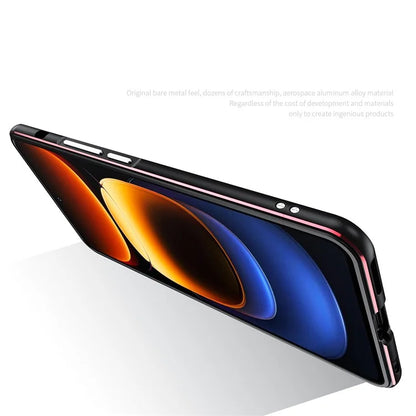 For vivo iQOO 12 5G Bumper Case Metal Frame Lock Phone Protective Frame
