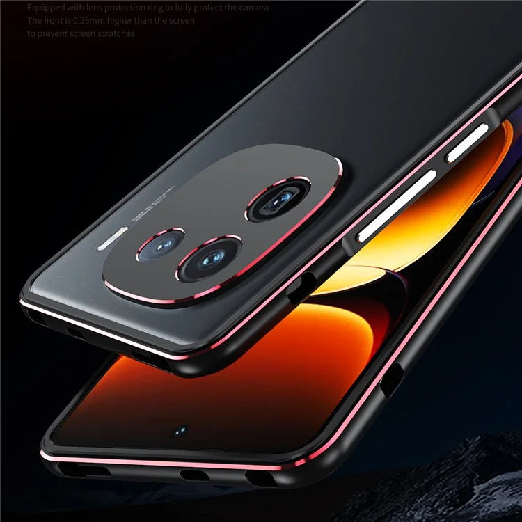 For vivo iQOO 12 5G Bumper Case Metal Frame Lock Phone Protective Frame