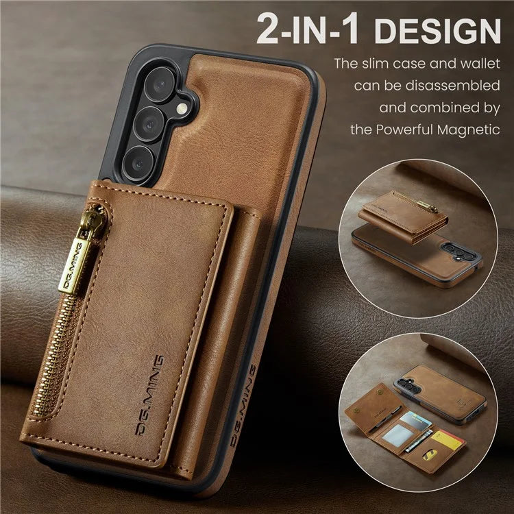 DG.MING M5 Series For Samsung Galaxy S23 FE Phone Case Magnetic Wallet Protective Cover