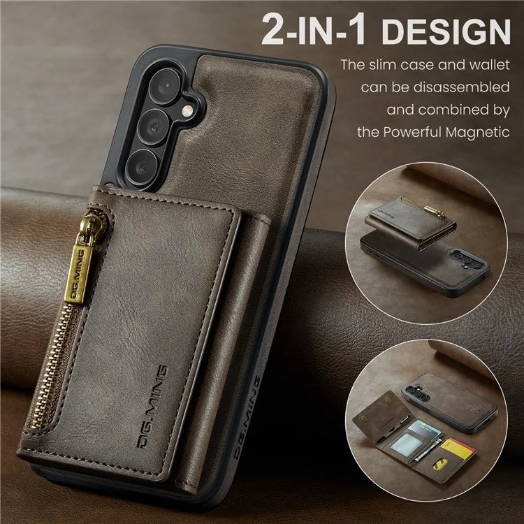 DG.MING M5 Series For Samsung Galaxy S23 FE Phone Case Magnetic Wallet Protective Cover