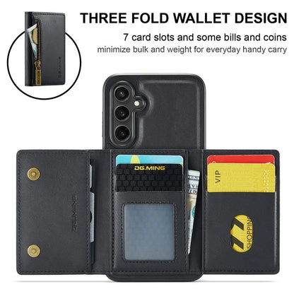 DG.MING M5 Series For Samsung Galaxy S23 FE Phone Case Magnetic Wallet Protective Cover