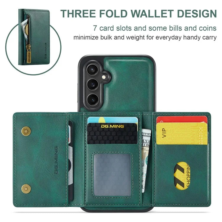 DG.MING M5 Series For Samsung Galaxy S23 FE Phone Case Magnetic Wallet Protective Cover