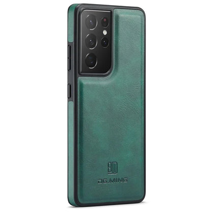 DG.MING For Samsung Galaxy S21 Ultra 5G Phone Case Leather Coated PC+TPU Shell Cover